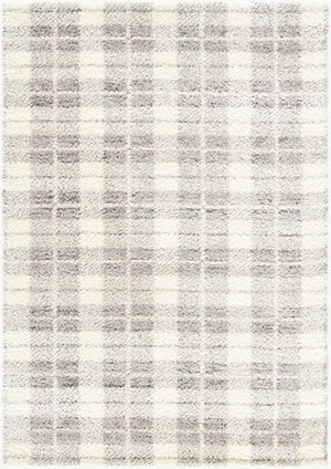 Livabliss Primo Bohemian Global High Pile Polyester Rug for Entryways and Layered Living Spaces Cream, Light Gr 5'3" x 7' PRO2317-537