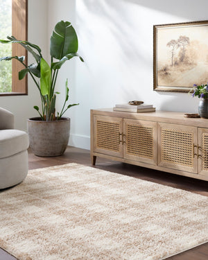 Livabliss Primo Bohemian Global Turkish Machine Woven High Pile Polyester Accent Rug Cream, Tan 2' x 2'11" PRO2318-23
