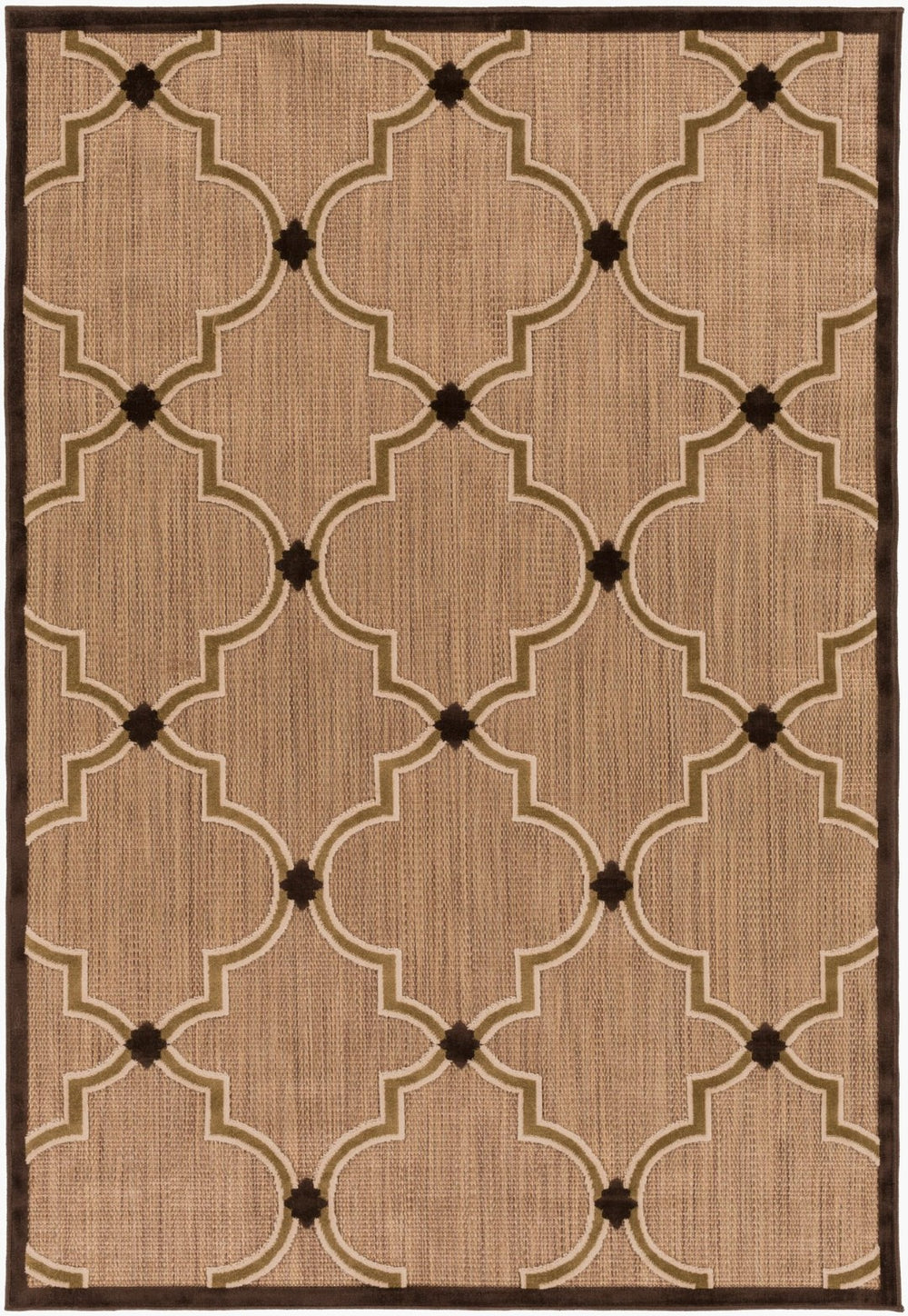 Livabliss Portera Olefin Area Rug Turkish Woven Low Pile for High Traffic Indoor Outdoor Spaces PRT1048-4767