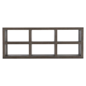 Bernhardt Bernhardt Outline Console Table — Wire-Brushed Oak Cassel Finish, 6 Open Cubes, Arts & Crafts Flair 360826