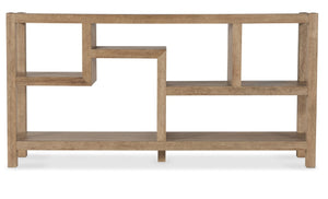 Hooker Furniture Vineyard Pecky Hickory Console Table In Sonoma Finish — 6 Open Compartments, Wine-Country Charm 6952-85001-80