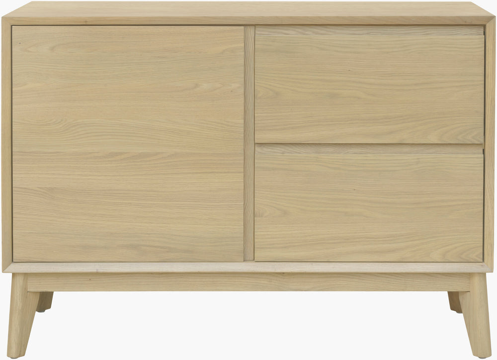 Surya Pryce Mid-century 32"H X 44"W Oak Sideboard – Timeless Storage Solution With Elegant Vintage Charm Top, Brown,Base, Brown Oak,Oak Pryc004-324417