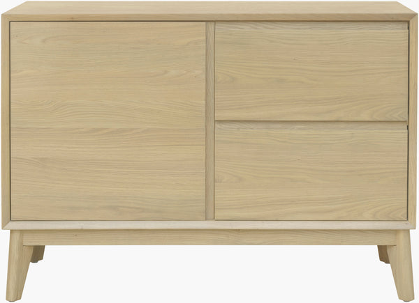 Surya Pryce Mid-century 32"H X 44"W Oak Sideboard – Timeless Storage Solution With Elegant Vintage Charm Top, Brown,Base, Brown Oak,Oak Pryc004-324417