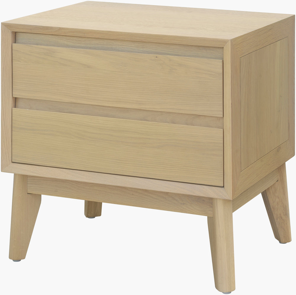 Surya Pryce Mid-century Modern Nightstand - Elegant Oak Design For Stylish Storage & Timeless Appeal Top, Brown,Base, Brown Oak,Oak Pryc005-222216