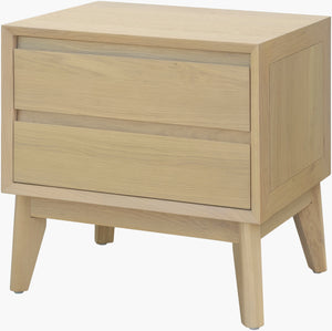 Surya Pryce Mid-century Modern Nightstand - Elegant Oak Design For Stylish Storage & Timeless Appeal Top, Brown,Base, Brown Oak,Oak Pryc005-222216