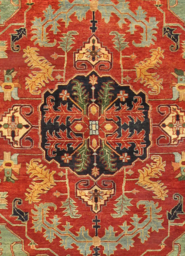 Pasargad Home Serapi Hand-Knotted Wool Area Rug – Luxurious Earth Tones for Timeless Elegance