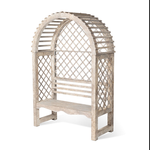 Park Hill Iron Garden Trellis with Bench EDX20205