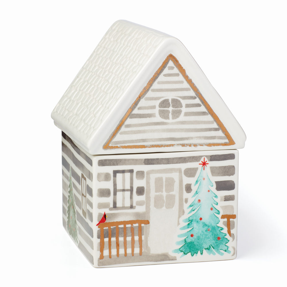 Lenox Balsam Lane Cookie Jar Green, WHITE PORCELAIN 890755