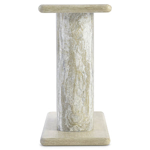 Bernhardt Bernhardt Arcadia Console Table With Monolithic Faux-Stone Column And Wire-Brushed Oak Cantilever Top 334914