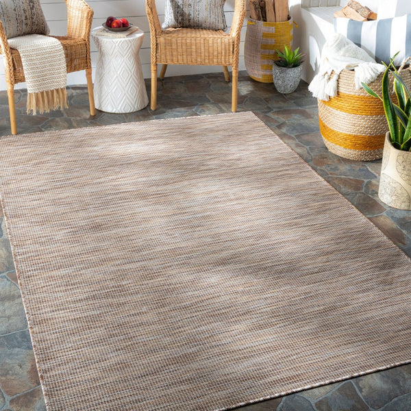 Livabliss Pasadena Flatweave Polypropylene Area Rug Turkish Woven Neutral Traditional Indoor Outdoor Brown, Tan 2'6" x 4' PSA2308-274
