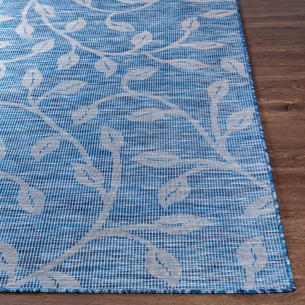Livabliss Pasadena Traditional Motif Runner Rug Polypropylene High Traffic Hallway Entryway Blue 6'4" x 9' PSA2320-679
