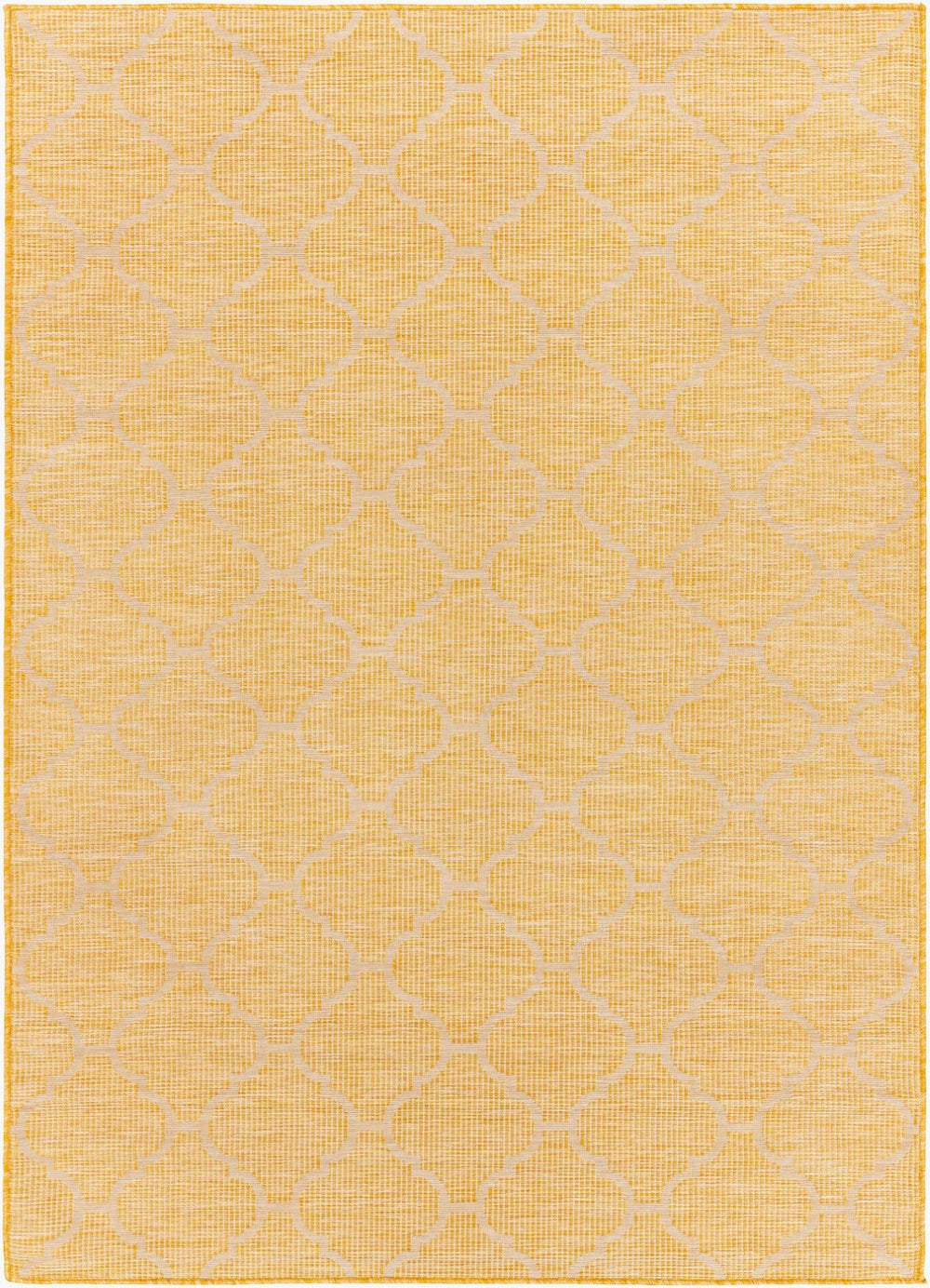 Livabliss Pasadena Flatweave Polypropylene Area Rug Traditional Geometric Pattern for Entryway or Patio Saffron 6'4" x 9' PSA2347-679