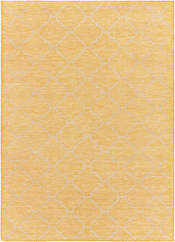 Livabliss Pasadena Flatweave Polypropylene Area Rug Traditional Geometric Pattern for Entryway or Patio Saffron 6'4" x 9' PSA2347-679