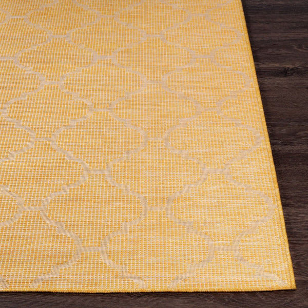 Livabliss Pasadena Flatweave Polypropylene Area Rug Traditional Geometric Pattern for Entryway or Patio Saffron 6'4" x 9' PSA2347-679