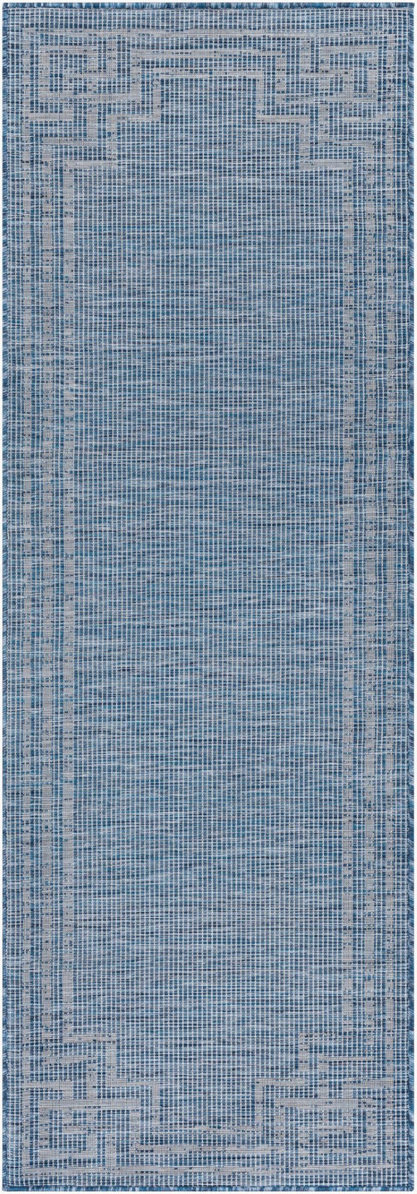 Livabliss Pasadena Flatweave Runner Rug Polypropylene Entryway Hallway Traditional Pattern Blue 2'6" x 7'3" PSA2351-2773