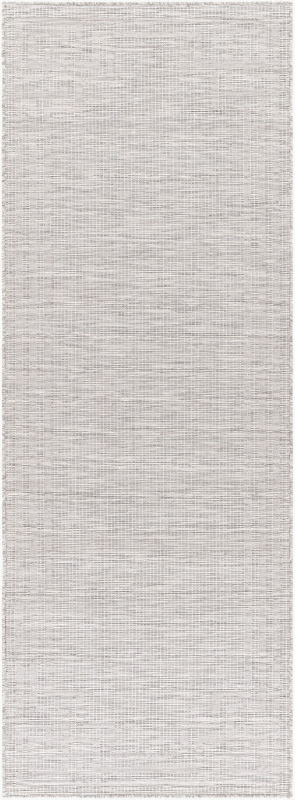Livabliss Pasadena Flatweave Polypropylene Area Rug Traditional Pattern for Entryways and Hallways Light Gray, Med 2'6" x 7'3" PSA2352-2773