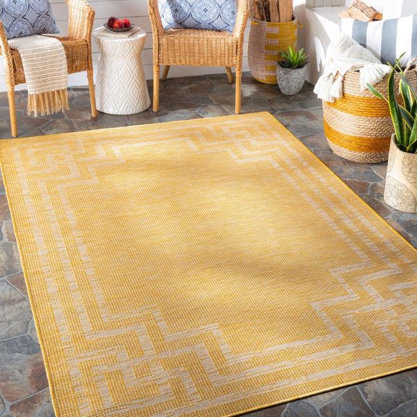 Livabliss Pasadena Traditional Polypropylene Area Rug Turkey Woven Entryway Hallway Accent Saffron 5'1" x 7' PSA2354-537