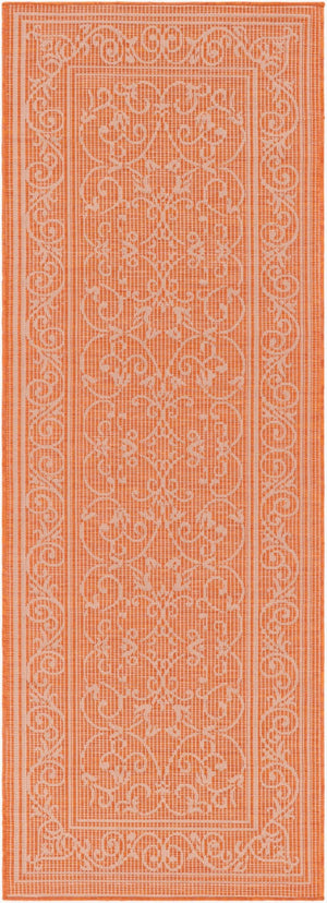 Livabliss Pasadena Traditional Polypropylene Machine Woven Entryway Rug Durable Turkish Craftsmanship Burnt Orange 2'6" x 7'3" PSA2360-2773