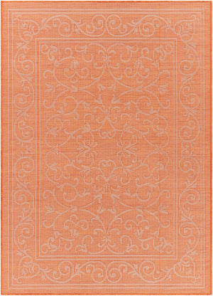 Livabliss Pasadena Traditional Polypropylene Machine Woven Entryway Rug Durable Turkish Craftsmanship Burnt Orange 2'6" x 4' PSA2360-274