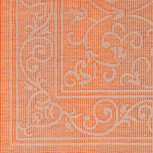 Livabliss Pasadena Traditional Polypropylene Machine Woven Entryway Rug Durable Turkish Craftsmanship Burnt Orange 2'6" x 4' PSA2360-274