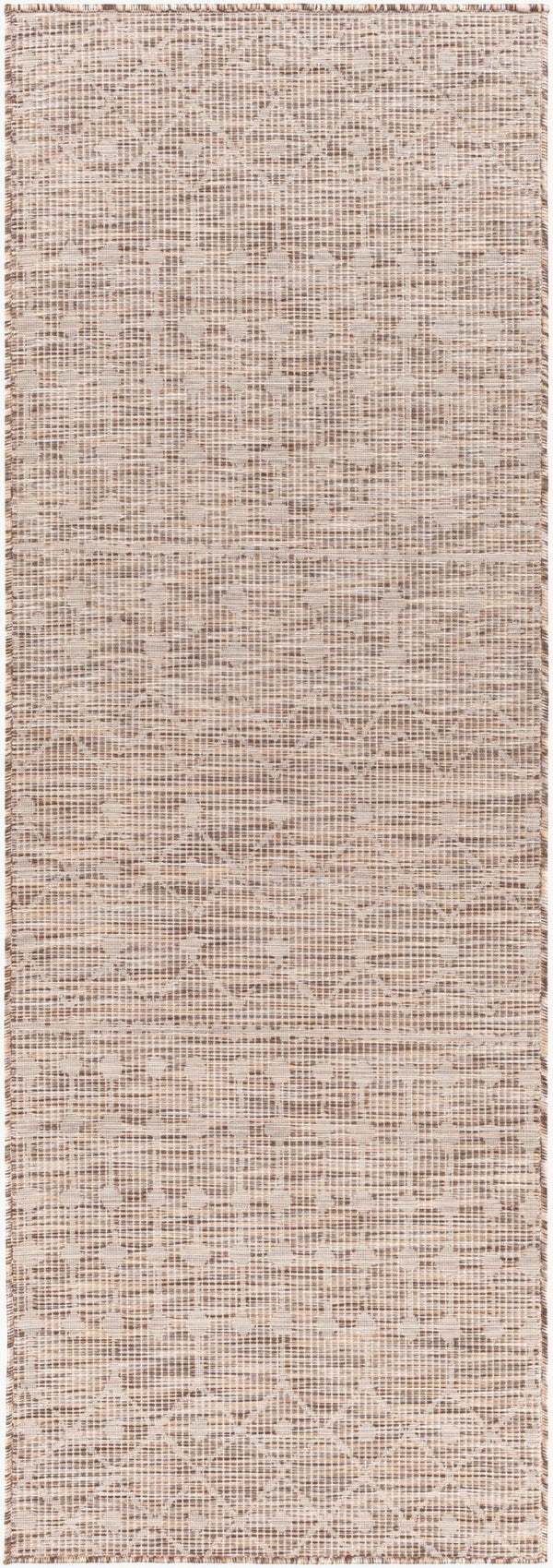 Livabliss Pasadena Bohemian Global Flatweave Polypropylene Rug for Entryways and Patios Brown, Tan 2'6" x 7'3" PSA2373-2773