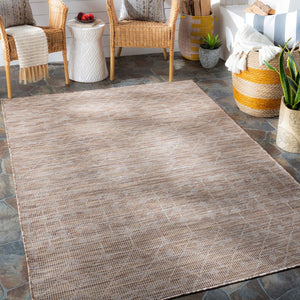 Livabliss Pasadena Bohemian Global Flatweave Polypropylene Rug for Entryways and Patios Brown, Tan 2'6" x 7'3" PSA2373-2773