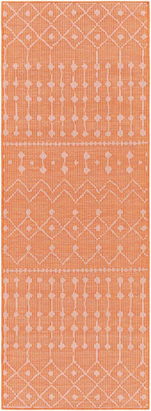 Livabliss Pasadena Bohemian Global Flatweave Polypropylene Runner Rug for Hallways and Entryways Burnt Orange 2'6" x 7'3" PSA2377-2773