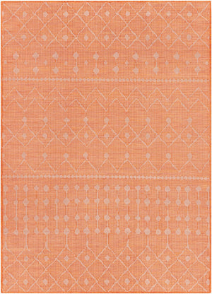Livabliss Pasadena Bohemian Global Flatweave Polypropylene Runner Rug for Hallways and Entryways Burnt Orange 7'8" x 10' PSA2377-71010