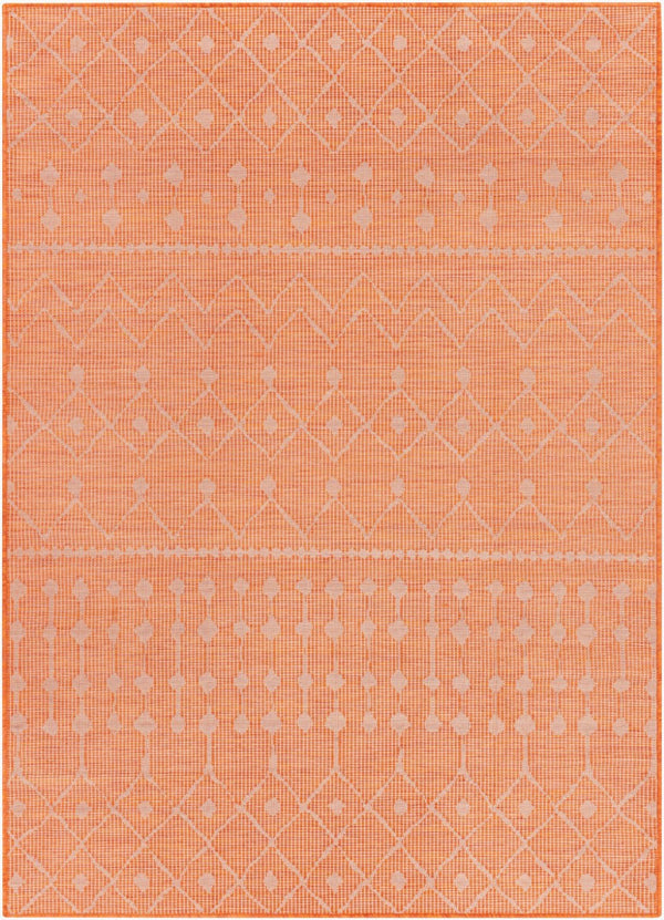 Livabliss Pasadena Bohemian Global Flatweave Polypropylene Runner Rug for Hallways and Entryways Burnt Orange 7'8" x 10' PSA2377-71010