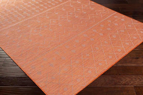 Livabliss Pasadena Bohemian Global Flatweave Polypropylene Runner Rug for Hallways and Entryways Burnt Orange 7'8" x 10' PSA2377-71010