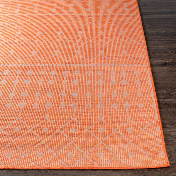 Livabliss Pasadena Bohemian Global Flatweave Polypropylene Runner Rug for Hallways and Entryways Burnt Orange 7'8" x 10' PSA2377-71010