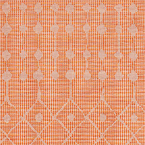 Livabliss Pasadena Bohemian Global Flatweave Polypropylene Runner Rug for Hallways and Entryways Burnt Orange 7'8" x 10' PSA2377-71010
