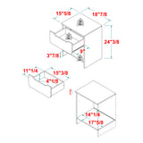 Simple Modern 1-Drawer Nightstand - Set of 2 Riviera DOMB4CRIC-2PK Walker Edison