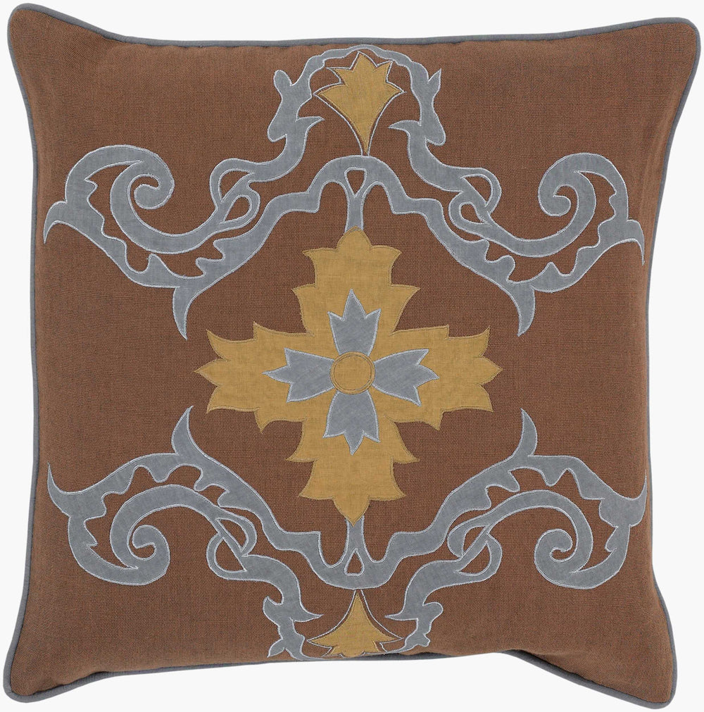 Surya Decorative Rustic Charm 18"X18" Cotton Accent Pillow - Cozy Home Decor For Sofa & Bed  Cotton Psea121-1818p