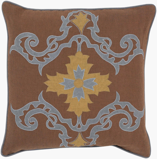 Surya Decorative Rustic Charm 18"X18" Cotton Accent Pillow - Cozy Home Decor For Sofa & Bed  Cotton Psea121-1818p