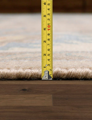 Pasargad Home Oushak Collection Hand-knotted Beige Wool Area Rug For Timeless Elegance In Décor   Psf-06 12x15