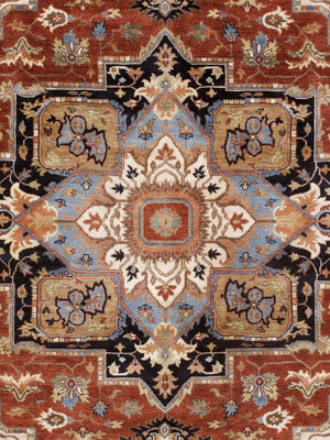 Pasargad Home Serapi Collection Hand-knotted Wool Area Rug In Elegant Rustic Earth Tones   Psf-7120 8x10
