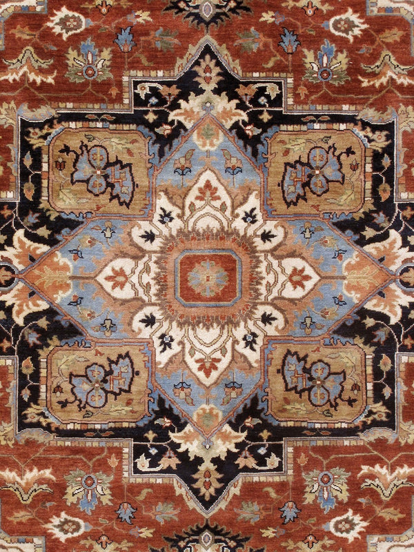 Pasargad Home Serapi Collection Hand-knotted Wool Area Rug In Elegant Rustic Earth Tones   Psf-7120 8x10
