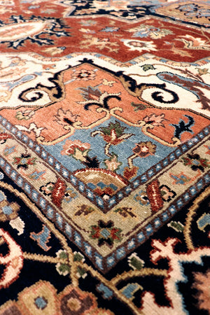 Pasargad Home Serapi Collection Hand-knotted Wool Area Rug In Elegant Rustic Earth Tones   Psf-7120 8x10