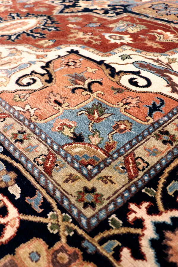 Pasargad Home Serapi Collection Hand-knotted Wool Area Rug In Elegant Rustic Earth Tones   Psf-7120 8x10