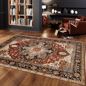 Pasargad Home Serapi Collection Hand-knotted Wool Area Rug In Elegant Rustic Earth Tones   Psf-7120 8x10