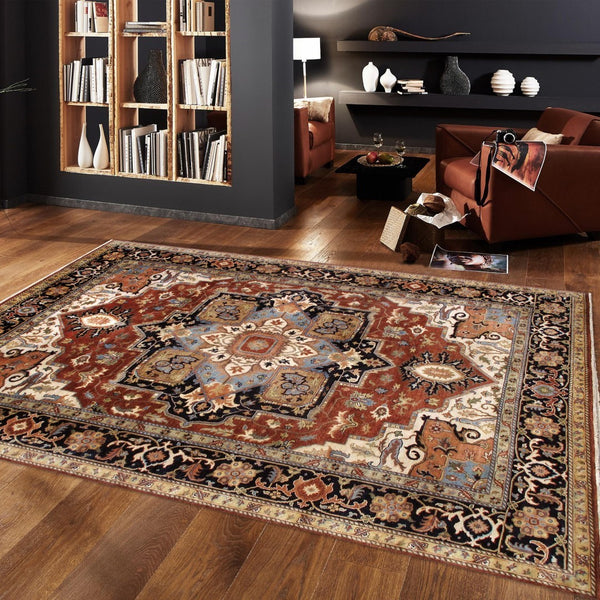 Pasargad Home Serapi Collection Hand-knotted Wool Area Rug In Elegant Rustic Earth Tones   Psf-7120 8x10