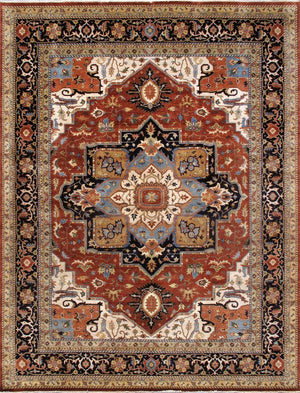Pasargad Home Serapi Collection Hand-knotted Wool Area Rug In Elegant Rustic Earth Tones   Psf-7121 12x15