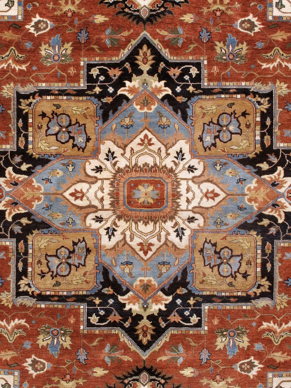 Pasargad Home Serapi Collection Hand-knotted Wool Area Rug In Elegant Rustic Earth Tones   Psf-7121 12x15