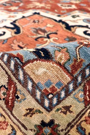 Pasargad Home Serapi Collection Hand-knotted Wool Area Rug In Elegant Rustic Earth Tones   Psf-7121 12x15