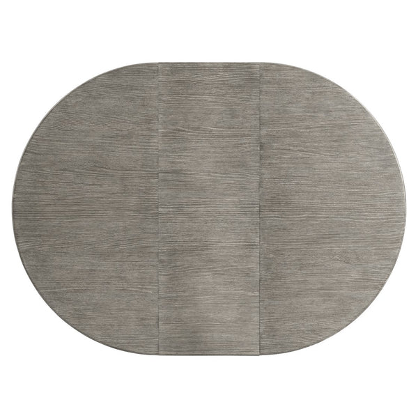 Bernhardt Bernhardt Monolith Round Dining Table With Faux-Stone Pedestal, Wire-Brushed Oak Top, 60" (Extensible) K2130