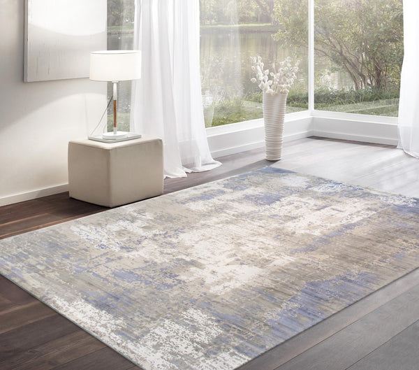 Pasargad Home Mirage Bamboo Silk Area Rug - Luxurious Contemporary Design For Any Room Decor   Psh-07 9x12