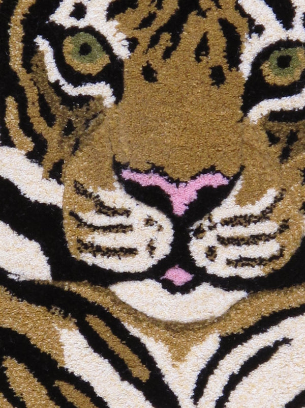 Pasargad Home Tiger Collection Hand-tufted Brown Wool Area Rug - Modern Elegance For Any Space   Psh-188 2x3