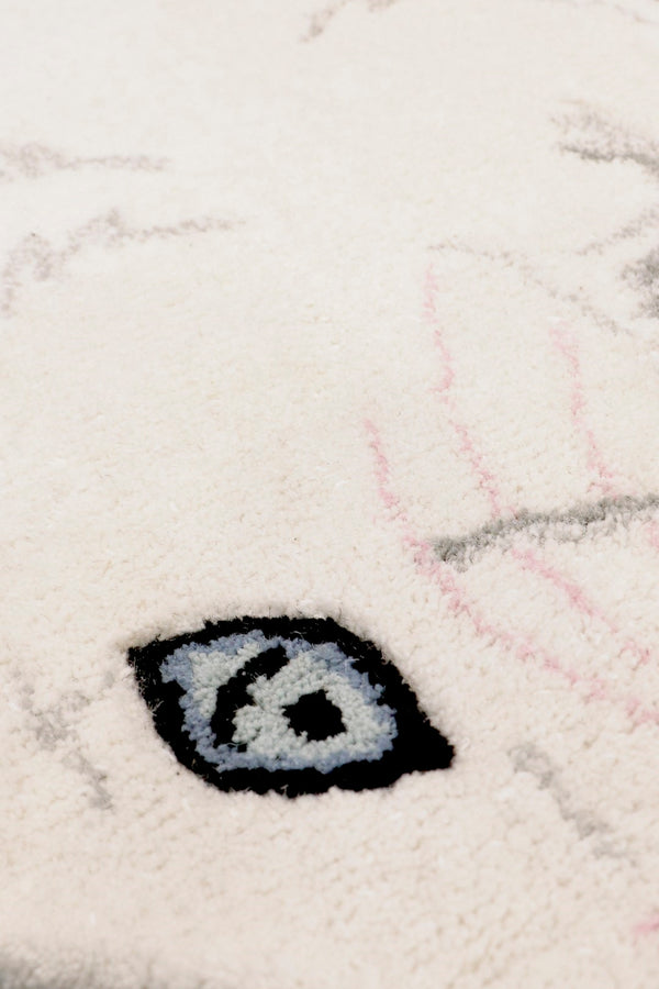 Pasargad Home Bunny Collection Hand-tufted White Wool Area Rug - Elegant 2' X 3' Modern Decor   Psh-189 2x3