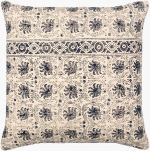 Livabliss Prisha Handcrafted Cotton Accent Pillow Traditional Motif Soft Texture Sofa Decor PSH002-2222P